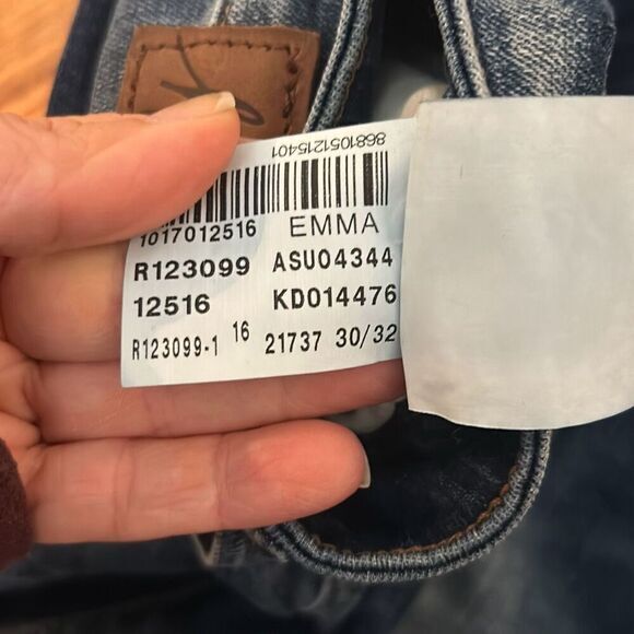 Mavi jeans Emma slim boyfriend jeans distressed mid rise woman's size 30 - Picture 8 of 10